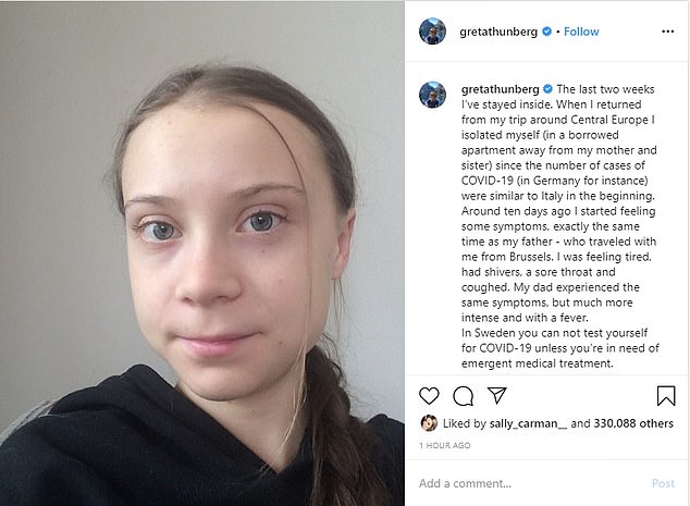 Greta Thunberg elkaphatta a koronavírust